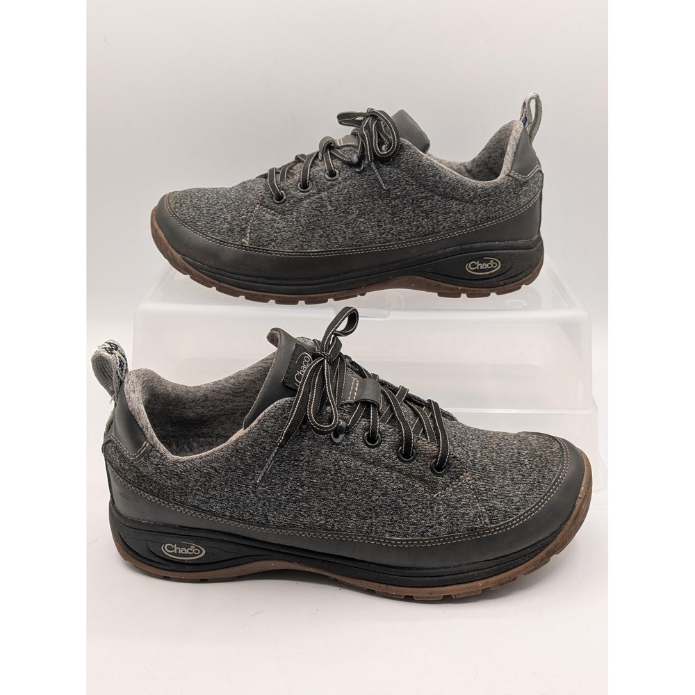 Chaco Shoes Womens Size 9 Gray Knit Lace Up Walking Sneakers JCH107418